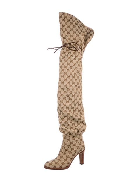 women's gucci winter boots|gucci monogram thigh high boots.